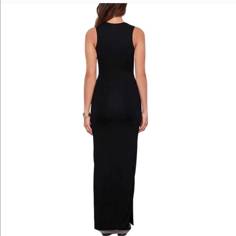 Sexy Black Body-Con Maxi Dress - Picture 3 of 4